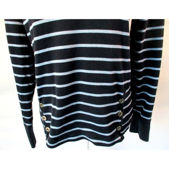 Tommy Hilfiger Jeans Women's Blue Striped Long Sleeve Stretch Sweater Size Large - Picture 3 of 10